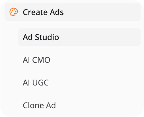Create Ads Section from Dashboard